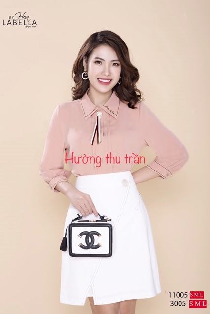 Chân váy công sở dáng a trẻ trung, chân váy chữ a xẻ trước sang chảnh