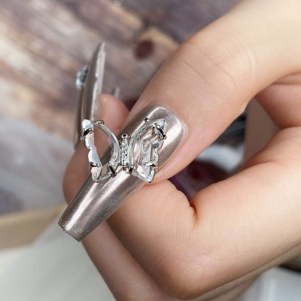 Phụ kiện nail giá rẻ giá tốt uy tín bột tráng gương nail vàng và bạc