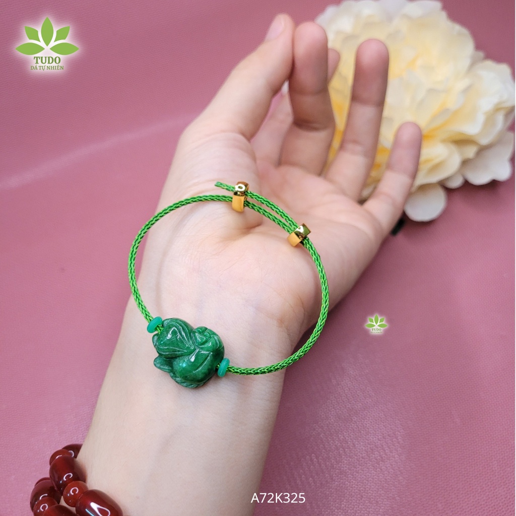Vòng Hồ Ly CT Sơn Thủy mix dây cáp freesize TUDO A72K325 cho mệnh Mộc & Hỏa