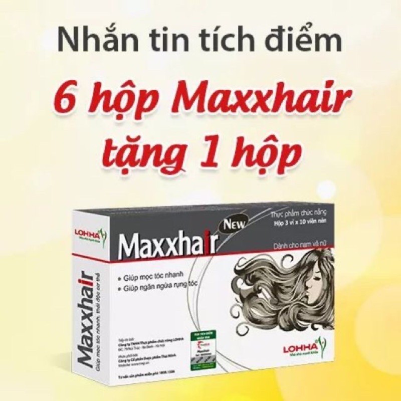 (6 tặng 1) Thực phẩm MAXXHAIR ngăn rụng tóc,kích thích tóc mọc nhanh