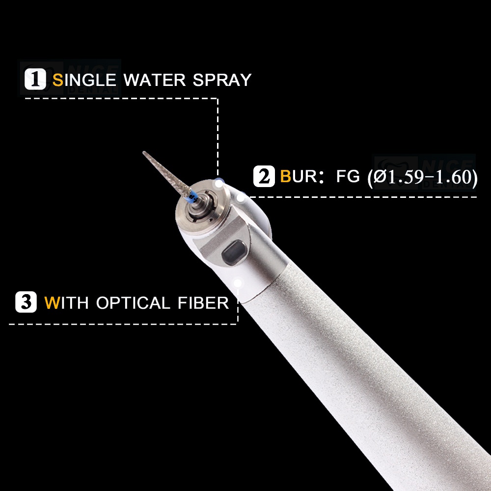 Đầu Nối Tua Bin Chữ K Tốc Độ Cao Bằng Thép Không Gỉ Chuyên Dụng Cho Nha Khoa