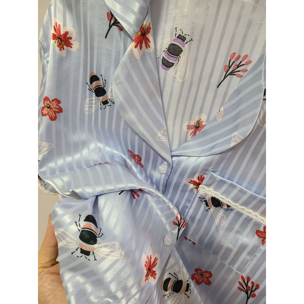 [MẪU MỚI] PYJAMA XINH XẮN [Ảnh thật- Hàng thiết kế] vải lụa mềm đẹp