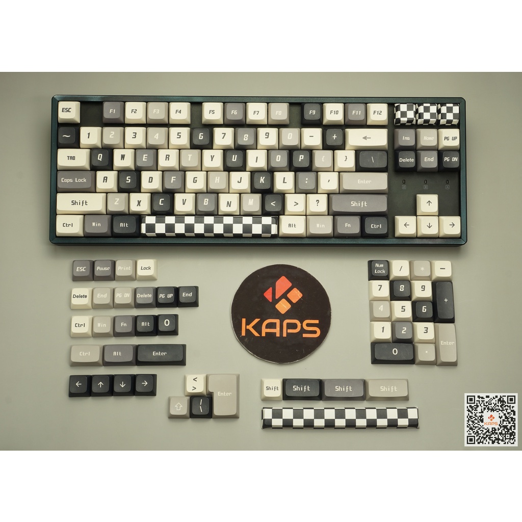 Keycap Colorless PBT profile XDA in dyesub 135 nút cho bàn phím cơ layout 108/104/98/87/84/75/68/64/61