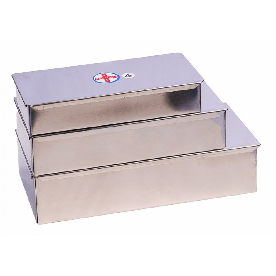 Hộp y tế hình chữ nhật INOX các cỡ [ to, nhỡ, nhỏ]