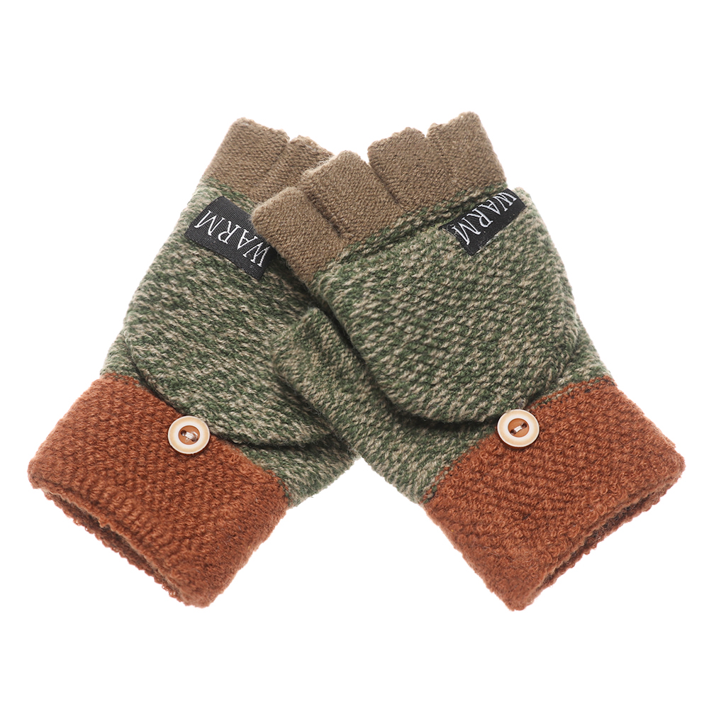 Găng tay len hở ngón giữ ấm thời trang cho nam nữ