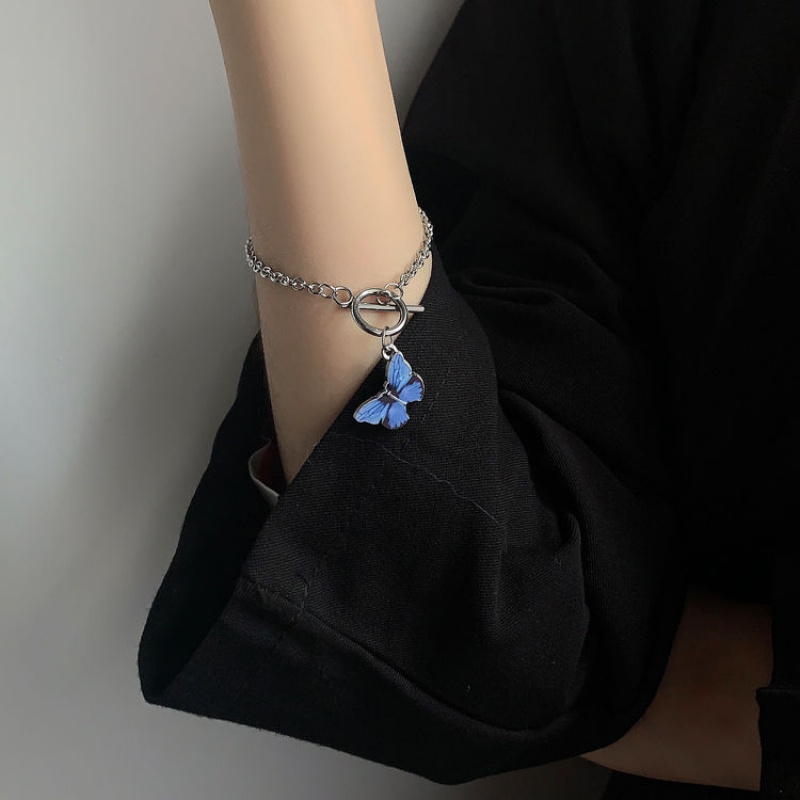 Blue butterfly bracelet Korean vintage