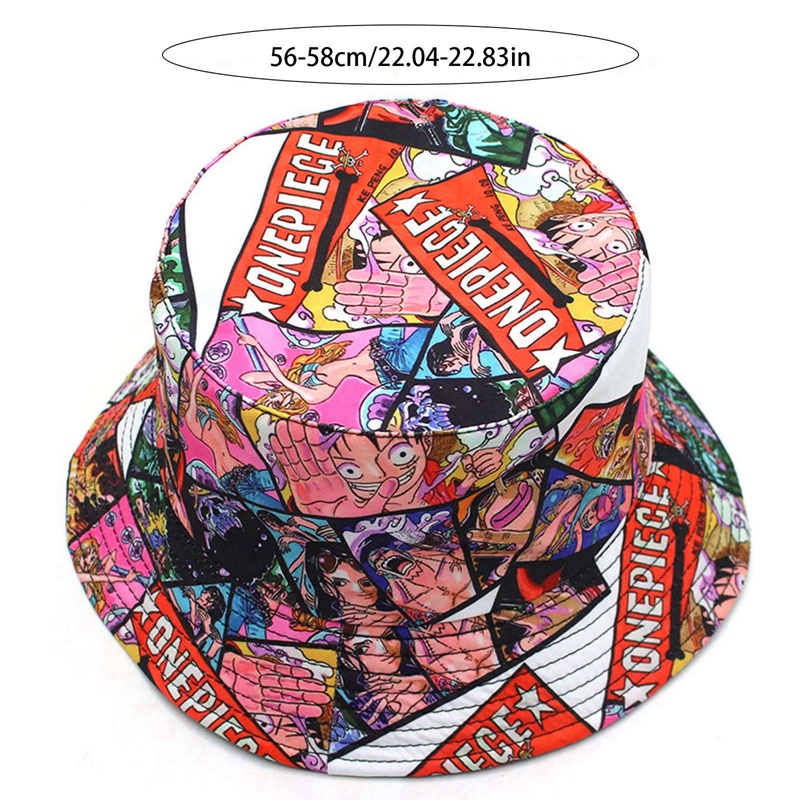 Mũ bucket Chống Nắng In Hoạ Tiết Anime One Piece Trẻ Trung Cá Tính
