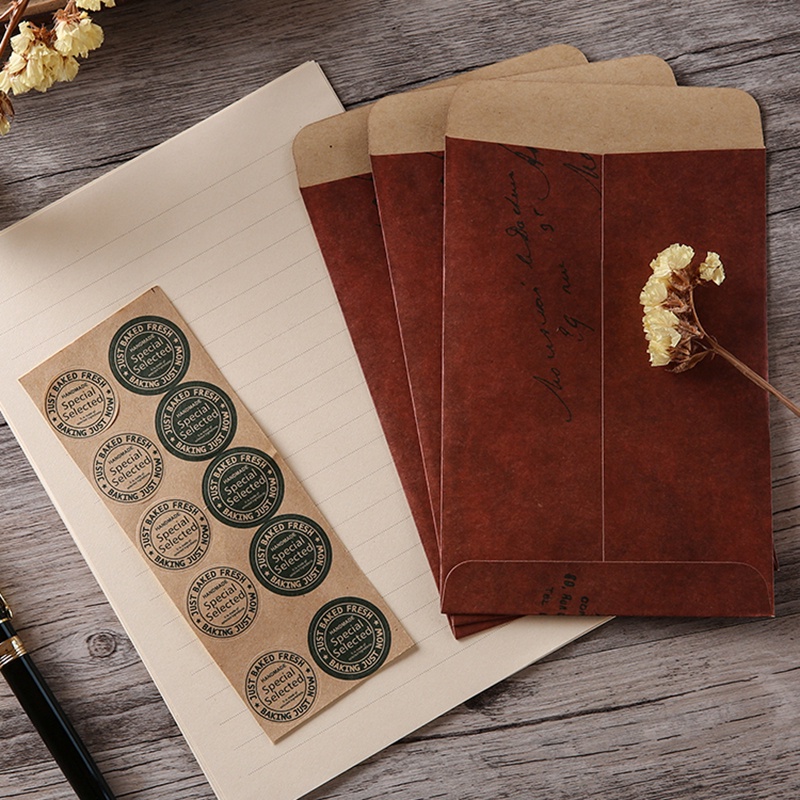 Phong thư cổ điển màu nâu nhạt retro - Bullet Journal quà tặng - Tanpopo Sticker