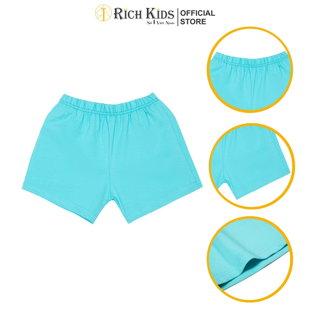 Quần đùi short thun cho bé Richkids mùa hè chính hãng từ 8-40 kg