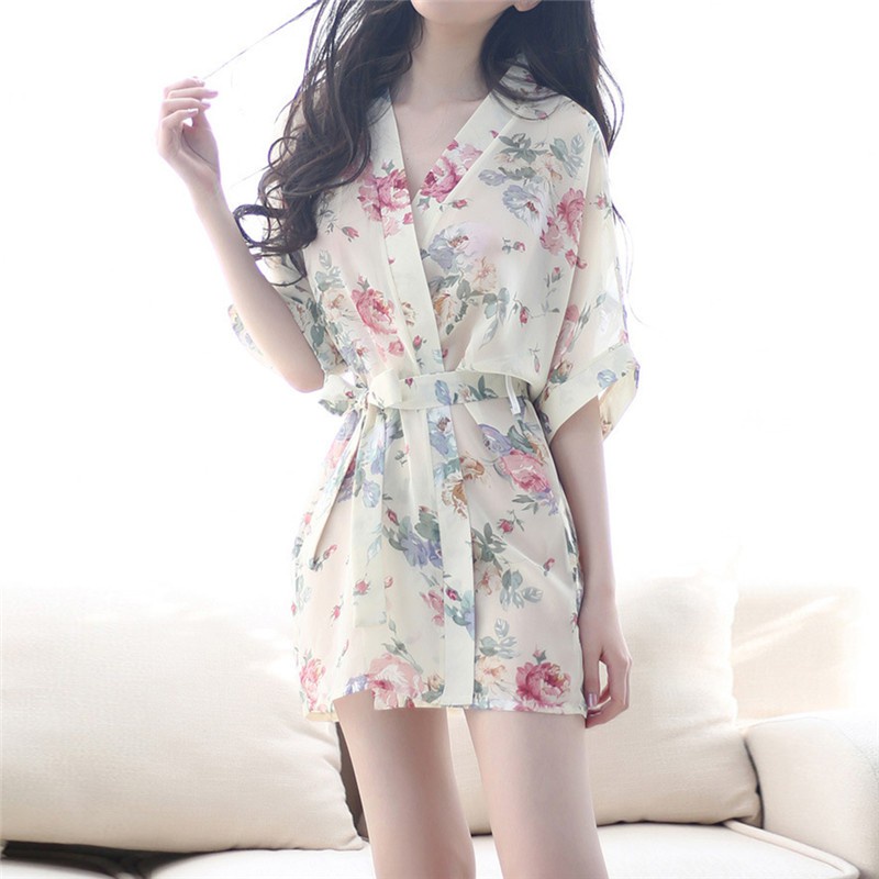 Áo Choàng Ngủ Kimono 5034 Kèm quần Chíp Xinh