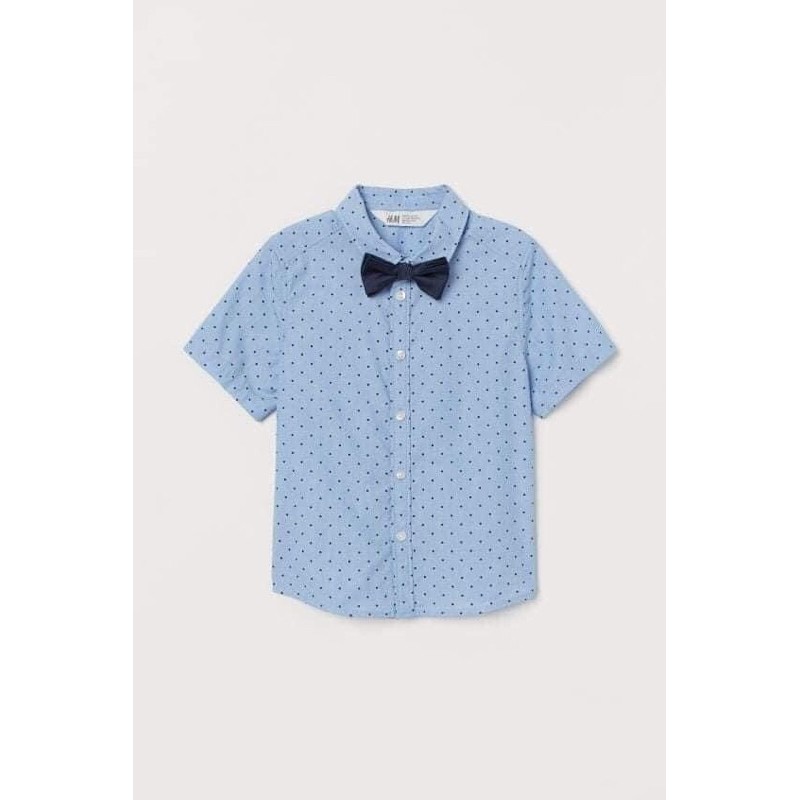 Áo sơ mi HM auth kèm nơ