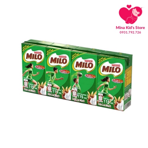 Thùng sữa lúa mạch Nestlé MILO hộp 180ml