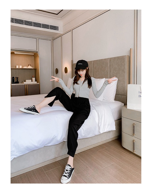 Quần Baggy Vải Có Khóa Ống Chân siêu hot