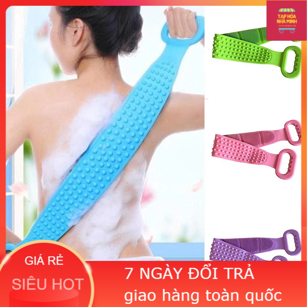 [SIÊU HOT] Chà Lưng Khi Tắm, Dụng Cụ Dây Chà Lưng Khi Tắm Silicon 2 Mặt, Giúp Kỳ Cọ Massage Tẩy Da Chết Khi Tắm