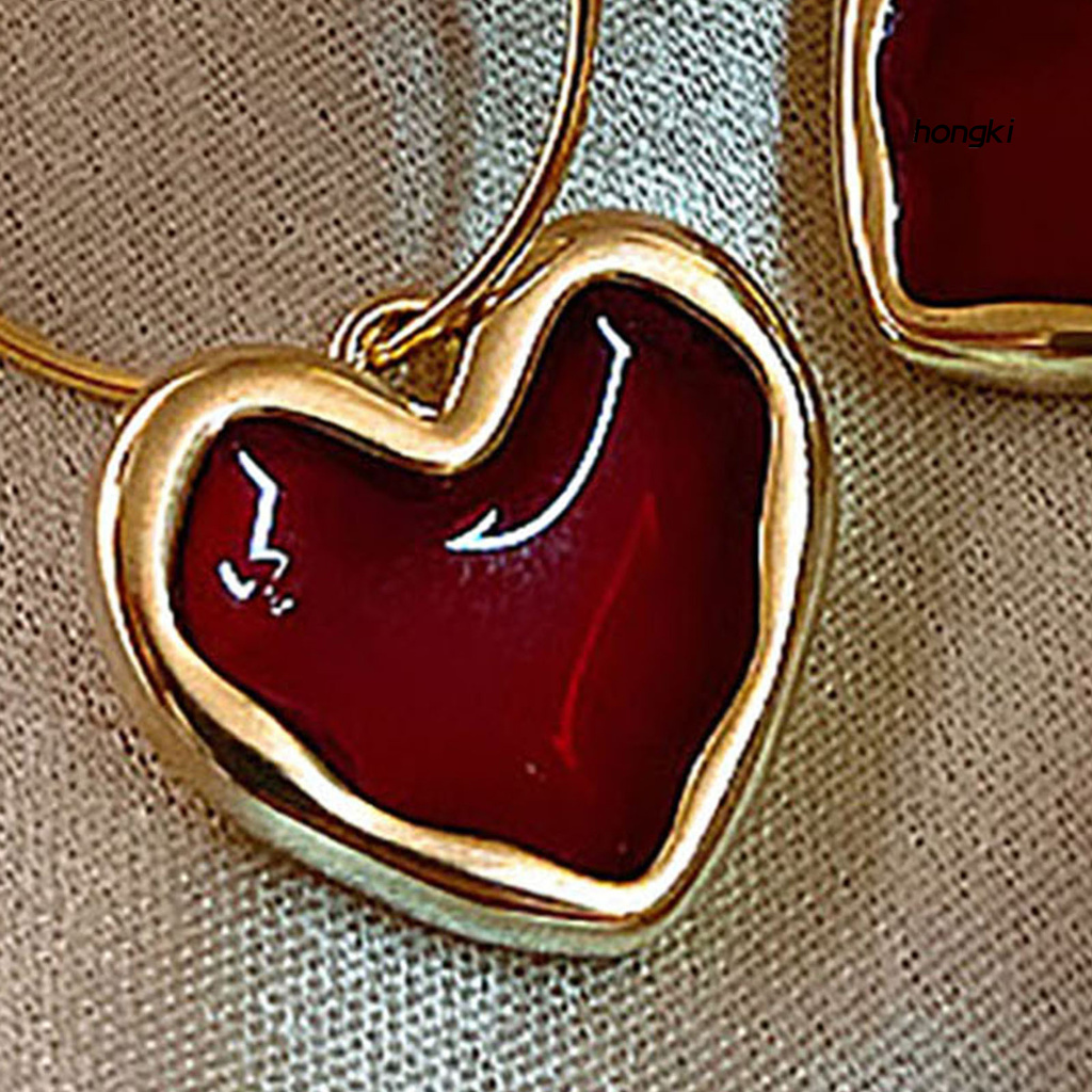 Hoa Tai Hình Trái Tim Phong Cách Hàn Quốc Cho Nữ