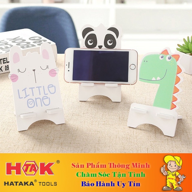Giá Đỡ Điện Thoại Để Bàn T6 CON VẬT Đáng Yêu Cute - Con Thú Chất Liệu Gỗ
