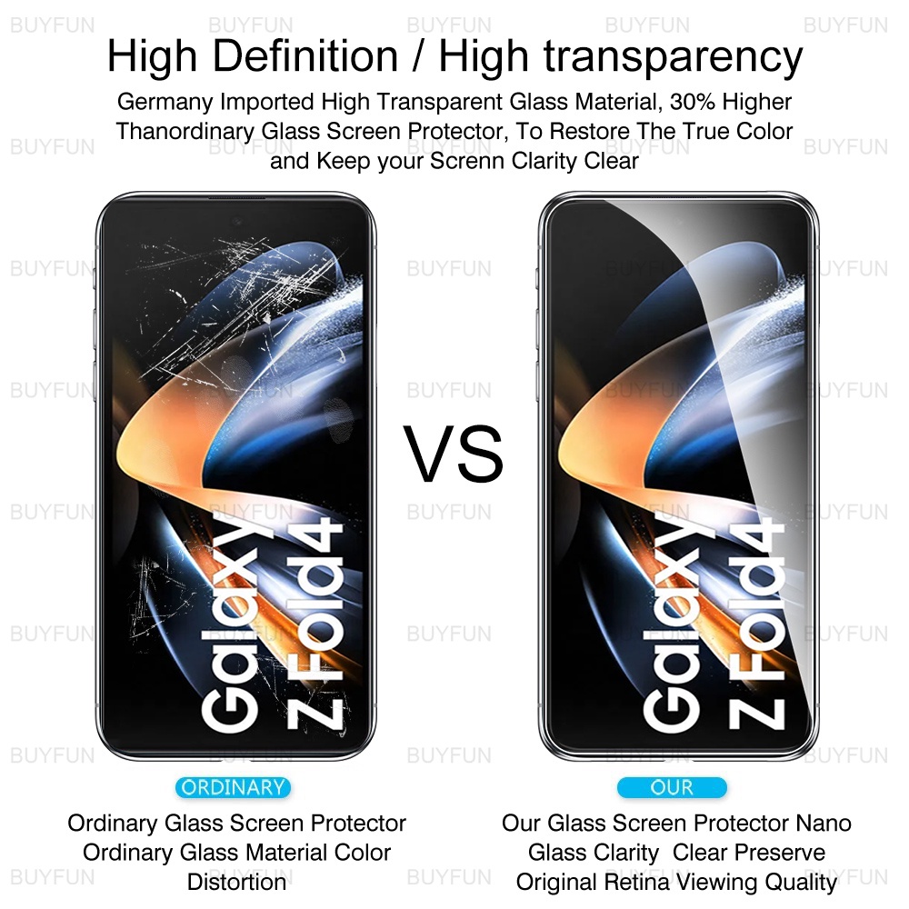 Set 4 Kính Cường Lực Bảo Vệ Màn Hình Điện Thoại Samsung Galaxy Z Fold4 7.6inch Samsung Samsun Z Fold 4