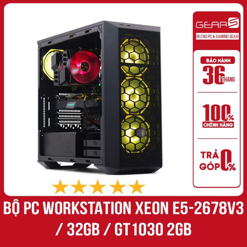 [rẻ] BỘ PC WORKSTATION XEON E5 2678v3 / 32GB / VGA GT1030 2GB