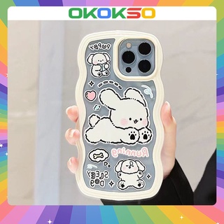 Suitable for OPPO Reno7pro mobile phone shell reno6/reno5/new cartoon wave soft cute rabbit all-inclusive anti-fall mobile phone shell soft shell couple models R17
