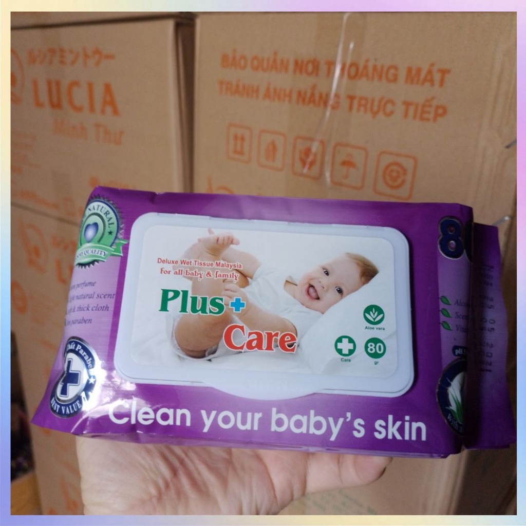 Khăn giấy, khăn  ướt đa năng Lucia 80g- không mùi