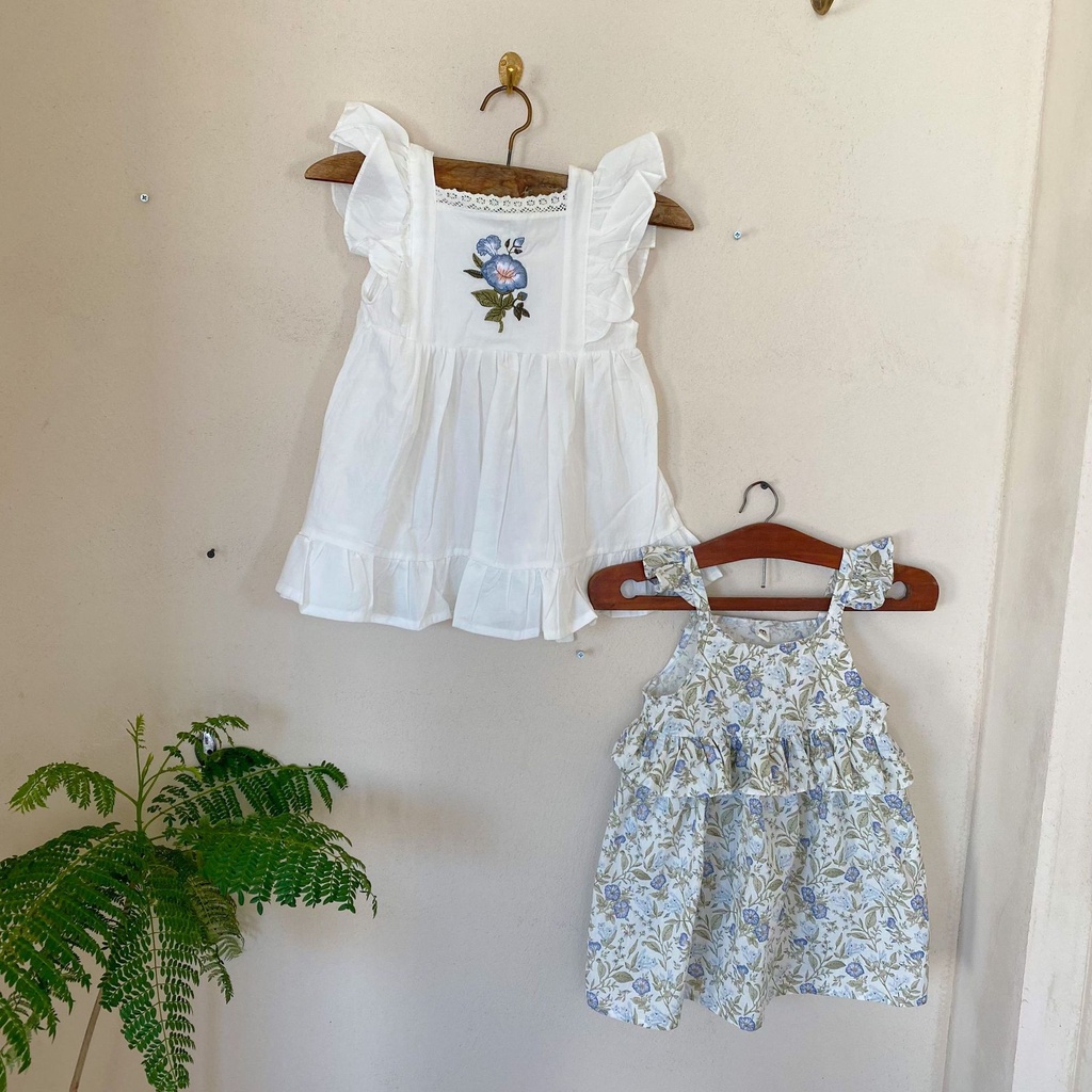 Đầm hoa nhí hai dây cho bé V017