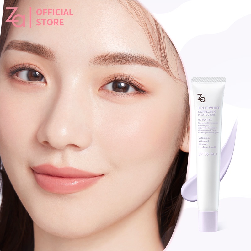 Kem lót Za chống nắng nền tím SPF33 PA+++ điều dầu dưỡng ẩm làm sáng da che khuyết điểm vô hình lâu trôi 35g