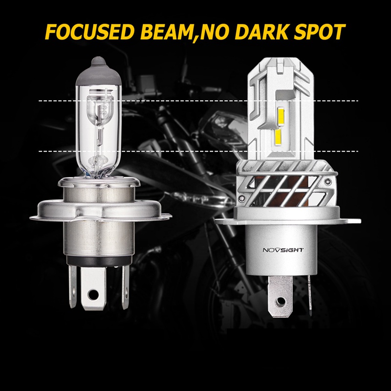 Novsight Đèn Pha Led H4 5000LM 6000K 25W Ánh Sáng Trắng Siêu Sáng Dành Cho Xe Mô Tô