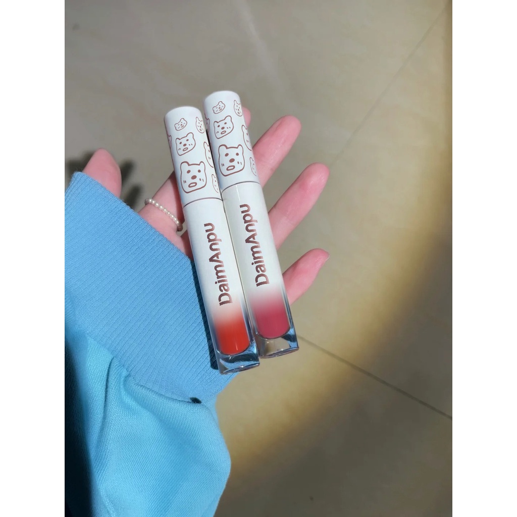 Son môi lâu trôi không phai màu thiết kế vỏ hình gấu nhỏ dễ thương