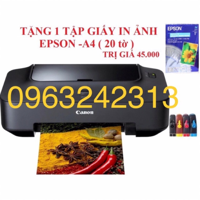 CHÍNH HÃNGMáy In Phun Màu Canon Ip 2770 Có Sẵn Bộ Tiếp Mực Ngoài