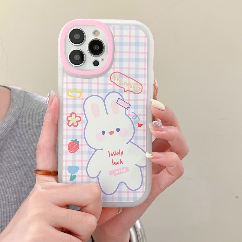 Ốp Điện Thoại Hình Thỏ Mắt To Hoạt Hình Cho iPhone 13Promax 11 / 12 / xs / 7 / 8p