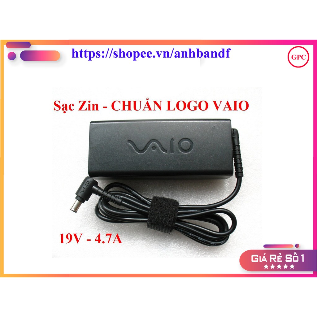 Sạc Laptop SONY Vaio 19.5V - 4.7A - Nhập khẩu mới 100% (FREE SHIP ĐƠN TỪ 50K)