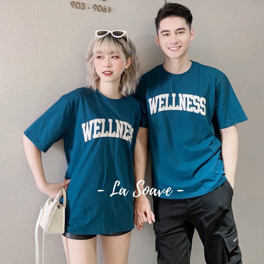 Áo thun xanh nam nữ Unisex in chữ đơn giản dáng Ulzzang form rộng dành cho các cặp đôi, nhóm - tình yêu nồng cháy