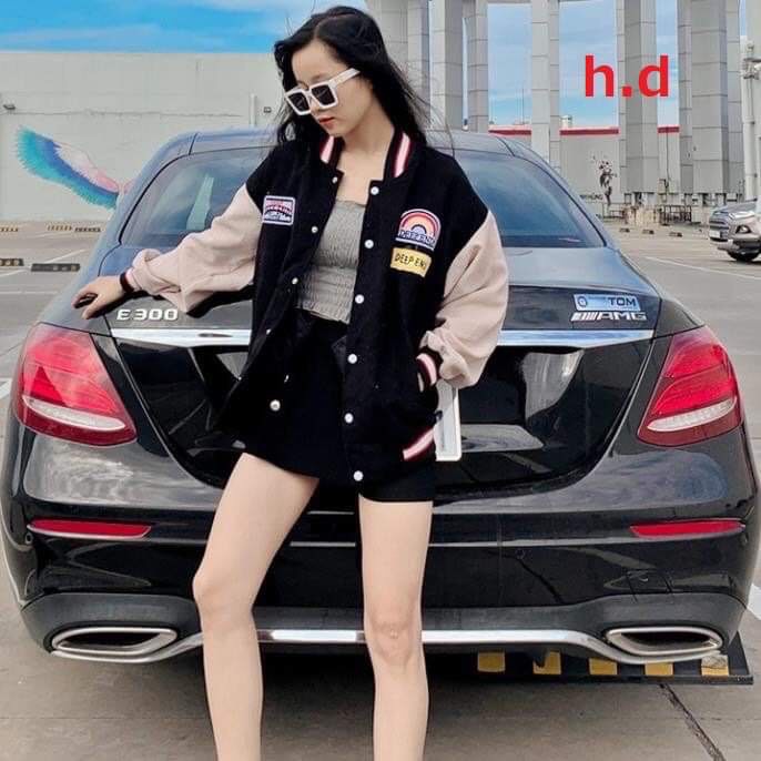 Aó khoác bomber unisex thu đông nam nữ deepen năng động kiểu hàn quốc
