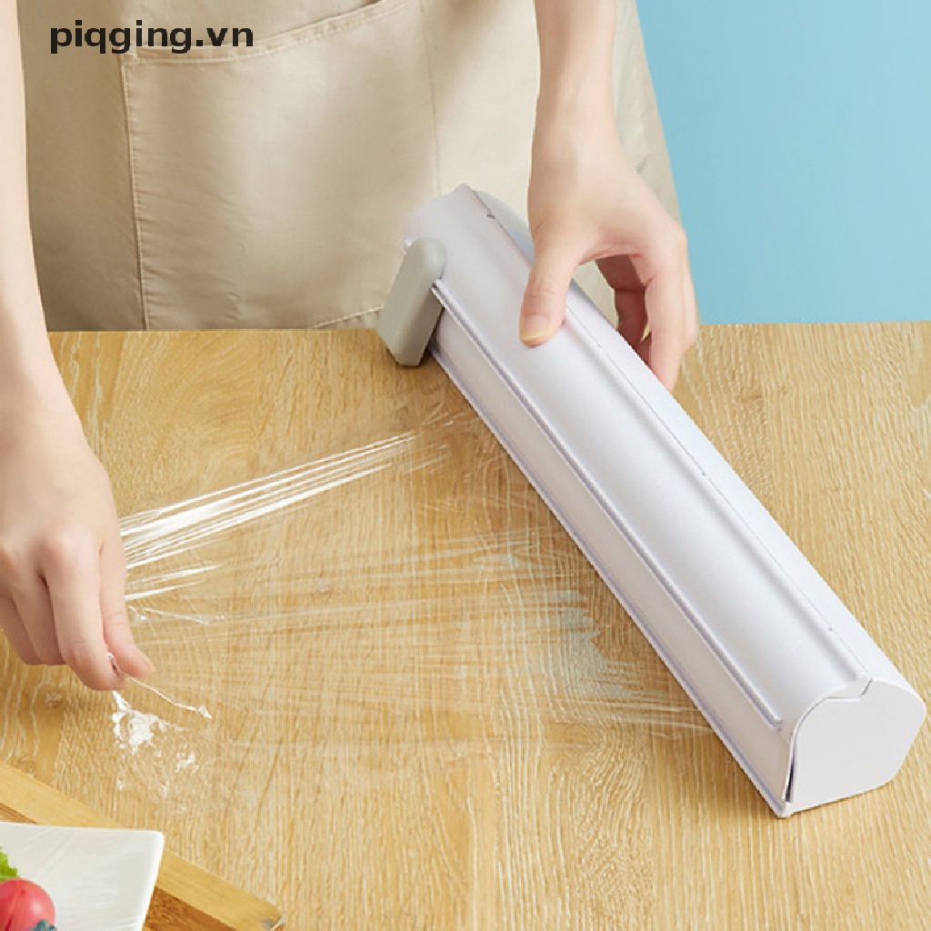 【piqging】 Food Wrap dispenser Foil Cling Film Roll Baking Parchment Cutter Plastic Holder VN