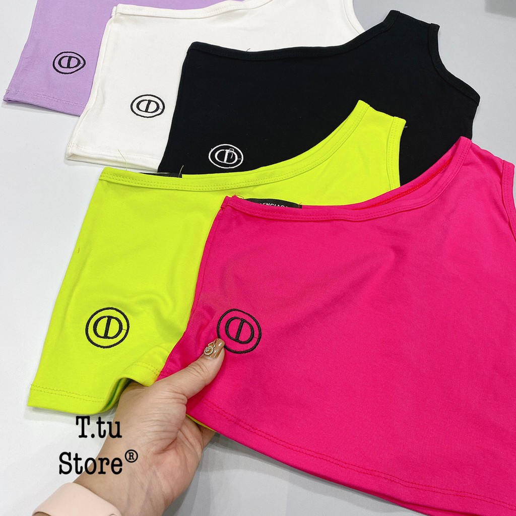 Áo crotop lệch vai màu siêu hot sexy | BigBuy360 - bigbuy360.vn