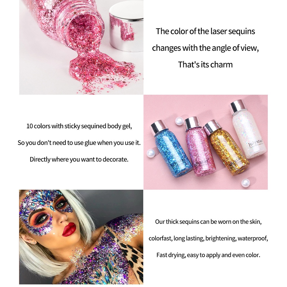 Phấn Mắt Dạng Gel Kim Tuyến Lấp Lánh Trang Điểm Nổi Bật