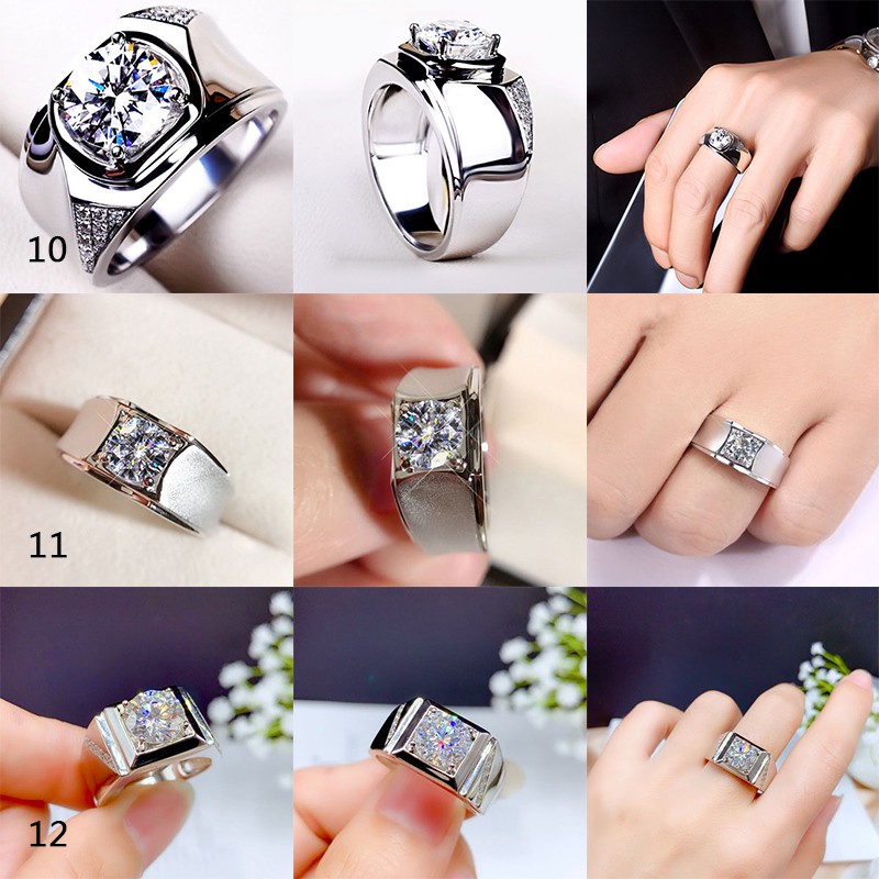 Nhẫn Mạ Bạc 925 50 Kiểu Dáng Khác Nhau Cho Nam Giới Cincin-S1