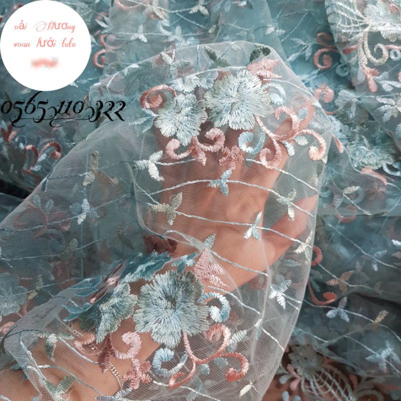 1Met Ren Lưới Thêu Cao Cấp