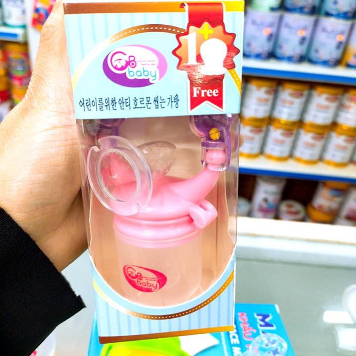 Túi tập nhai ăn dặm cho bé có xúc xắc - GB Baby Hàn Quốc