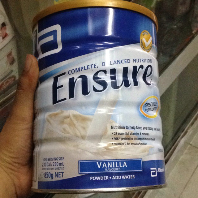 Sữa Ensure Úc (850g) vị vani mẫu mới