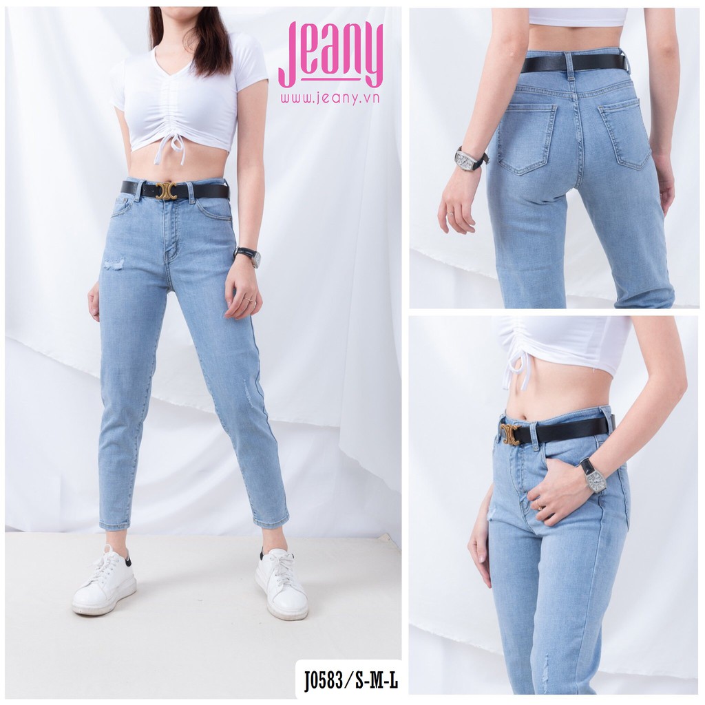 Quần Baggy Nữ Màu Nhạt Wat Nhẹ Kèm Thắt Lưng J0583 - Jeany