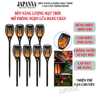 Đèn năng lượng mặt trời mô phỏng ngọn lửa trang trí  cắm cỏ  gắn tường chiếu sáng sân vườn chống nước ,cảm biến ánh sáng