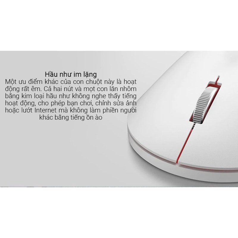 Chuột không dây Xiaomi Gen 2 - Chuột Xiaomi không dây wireless Portable Mouse -Bảo hành 12 tháng