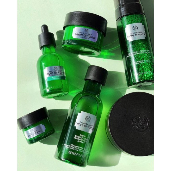 Bộ sản phẩm The Body Shop Drops of Youth với TẾ BÀO GỐC làm da căng bóng, trẻ hoá da