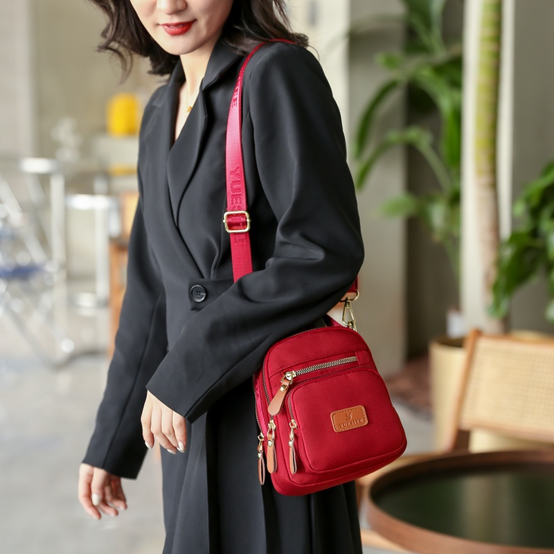 Túi Đeo Vai Đựng Điện Thoại Màu Trơn Thiết Kế Đơn Giản Thời Trang Phong Cách Phương Tây Cho Nữ