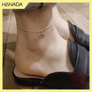 Lắc chân bạc 925 hanada đuôi cá heo 0197