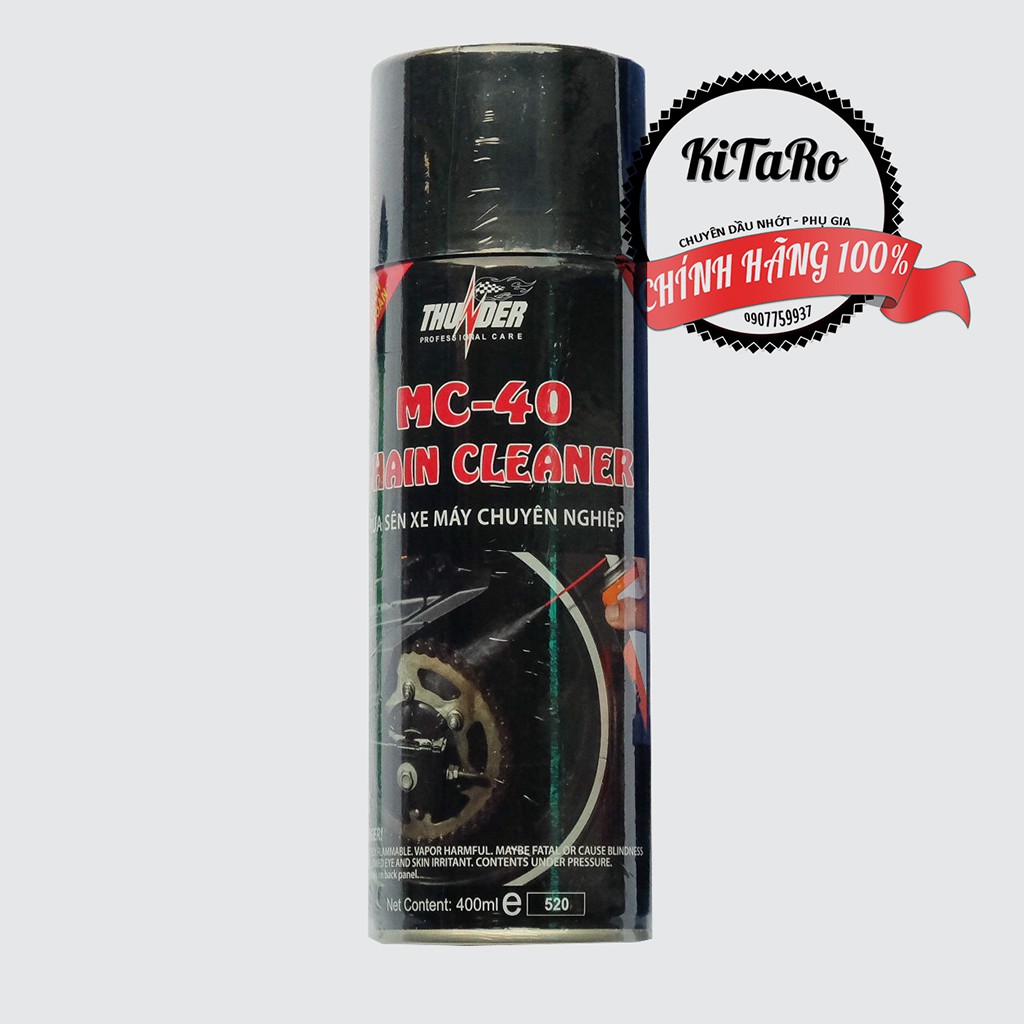 Chai xịt bôi trơn bảo dưỡng sên / xích xe mô tô Thunder Chain Lube 400ml