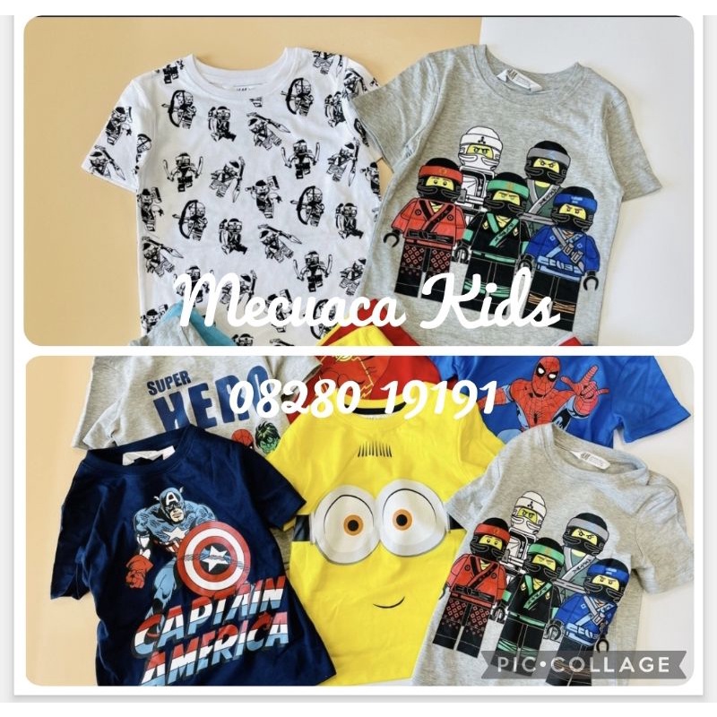 Áo phông cộc tay cotton cho bé trai Ninjago minion