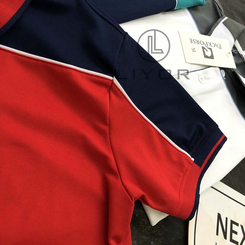 Áo thun, áo phông nam HỖ TRỢ ĐỔI SIZE có cổ phối màu hợp trendy thời trang Liyor - ACB4072