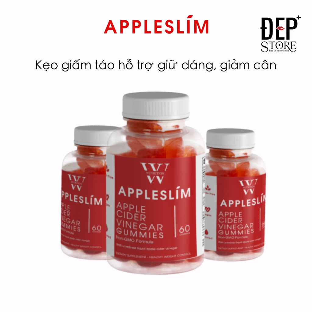 [Mã COS1305 giảm 8% đơn 250k] Kẹo giấm táo Appleslim hỗ trợ giữ dáng, đẹp da